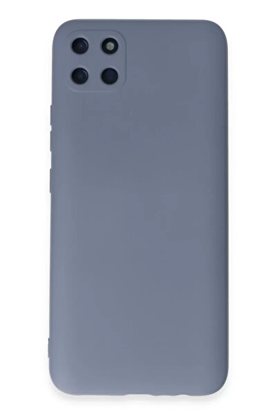 Beta Moda Hub جراب Newface Realme C11 مصنوع من السيليكون المخملي الداخلي - رمادي