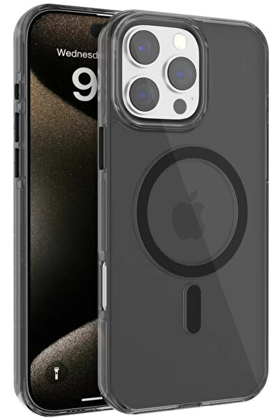 TeknoKapsül حافظة جوكو آيفون 16 برو جليم PC صلبة ماجسيف - أسود