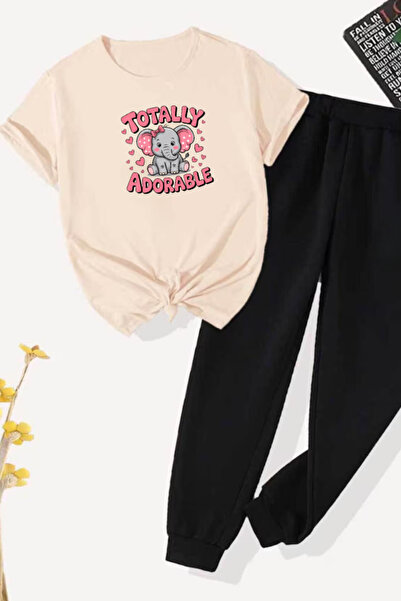 MİDAD Totally printed t-shirt - jogger t-shirt crew neck bottom top tracksuit...