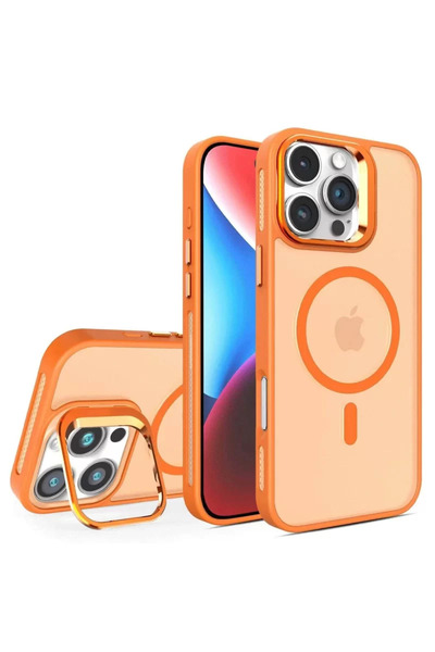 TeknoKapsül غطاء Joko iPhone 16 Pro فلات لينز ماغسيف - برتقالي