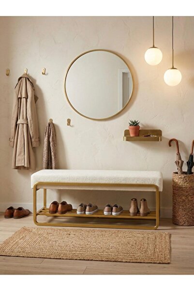 TodekHome Line Modern Bench Puf | 120 cm - Antre, Giriş Holü, Ofis İçin Şık D...