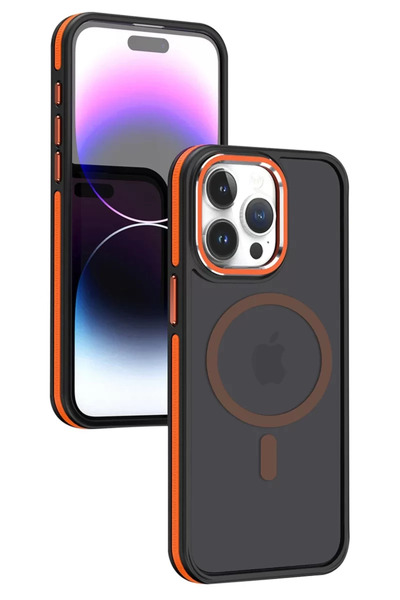 TeknoKapsül غطاء جوكو ايفون 15 برو ماكس وينر ماج سيف - برتقالي