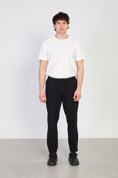 BARRELS AND OIL Men's Tie-Waist Casual Trousers - Khaki