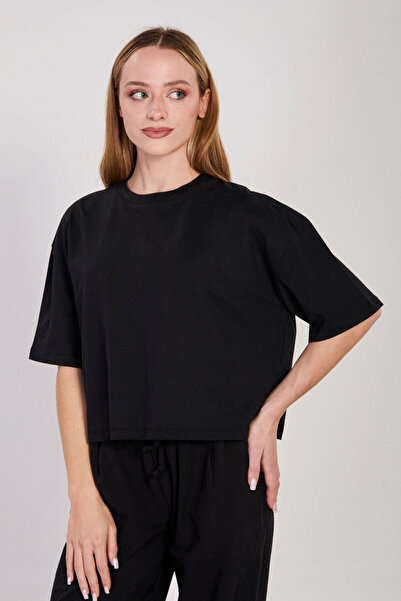 BARRELS AND OIL Γυναικείο T-Shirt με λαιμόκοψη ποδηλάτου, κοντό και oversized...