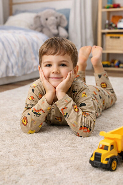FUDS UNİON Boy's Pajama Set 95% Cotton Soft Fabric Patterned