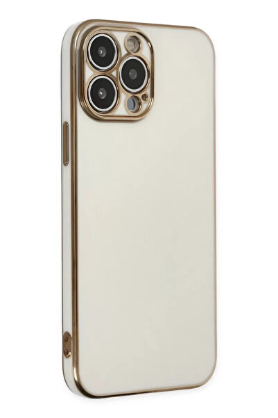 TeknoKapsül حافظة نيو فيس لهاتف آيفون 14 برو ماكس من السيليكون - أبيض