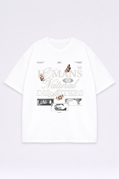 LORVEX Υπερμεγέθη μπλουζάκι unisex από 100% βαμβάκι με στάμπα, άνετη εφαρμογή