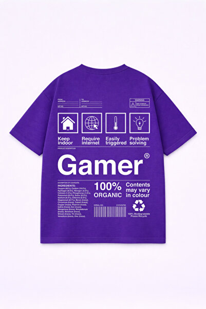 LORVEX Υπερμεγέθη μπλουζάκι unisex από 100% βαμβάκι με στάμπα, άνετη εφαρμογή