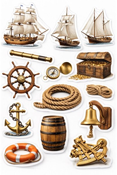 YEAP OFFICE Themed Sticker Set – 3D Realistic Nautical Stickers |   For Lapto...