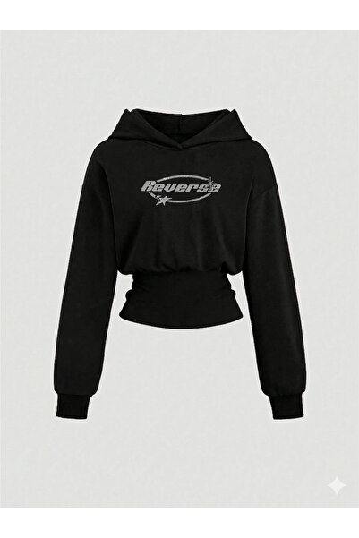 peelter Kadın Siyah Belden Oturtmalı Oversize Casual Crop Doğal Kumaş Pamuklu...