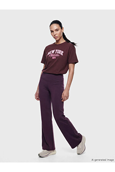 LC Waikiki Rmz Gi̇yi̇m Farkiyla Women's Spanish Leg Sports Leggings with Wais...