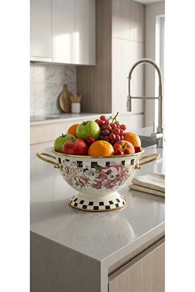AVŞARR EMAYE EVİM 22 CM DAMA EMAYE SÜZGEÇ MEYVELİK