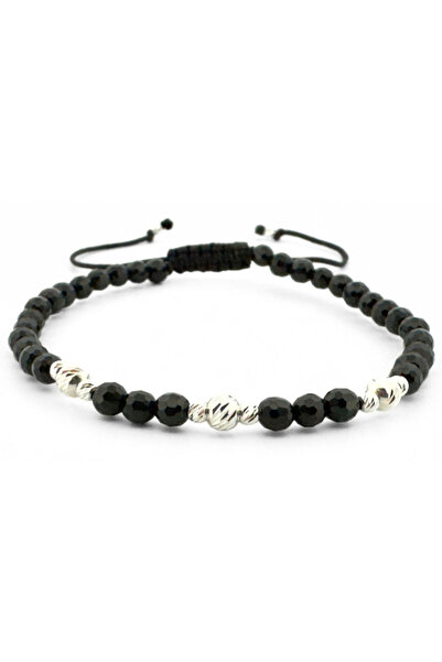 Teo Bijoux Brățară cu Onix Fațetat și Mărgele din Argint 925 – Prezență și Calm