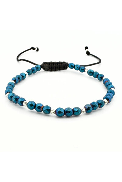 Teo Bijoux Brățară cu Hematit Albastru și Mărgele de Argint 925 – Autenticita...