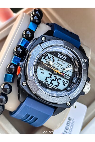 Cockpit Extreme 10 Atm Pool Sea Usable,Navy Blue Silicone Cord,Sports Men's D...