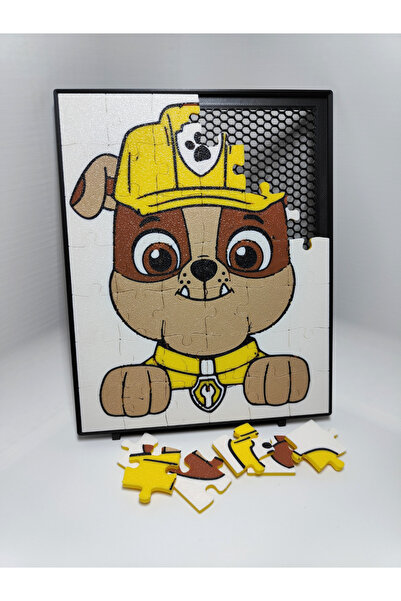 Niks Paw Patrol Puzzle Rubble/ 3D Baskı Zeka Geliştirici Puzzle 42 Parça