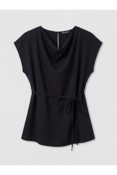 LC Waikiki Rmz Gi̇yi̇m Farkiyla Wide Roba Collar Belted Blouse