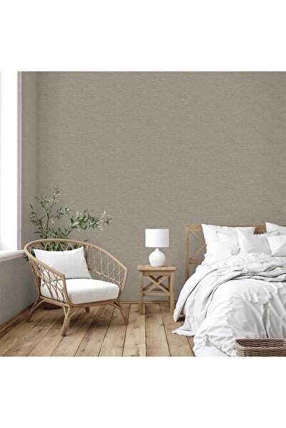 Adawall MUSE Koleksiyonu 25106-3 Bej Textile Dokulu Duvar Kağıdı 1.06x15.6m, ...