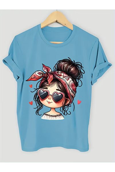 WOODROFFE Women's Cartoon Printed Oversize Casual T-Shirt