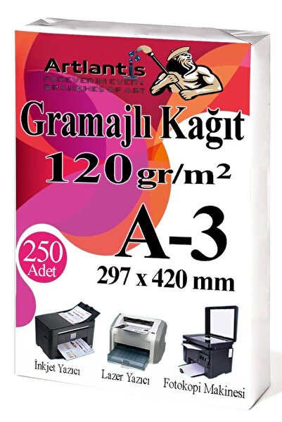 Artlantis ورق تصوير فوتوغرافي بوزن A3، 250 قطعة، 120 جرام، ورق شهادات، ورق طب...