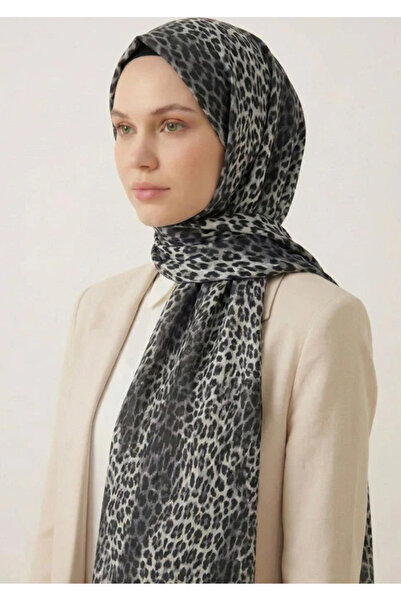 Silk Home Leopard Pattern Cotton Gray 90X200 Soft Shawl