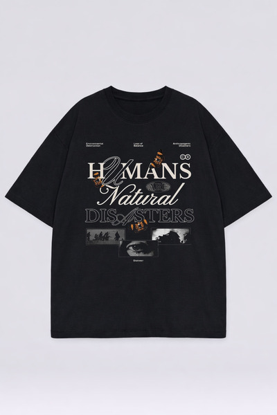 LORVEX Υπερμεγέθη μπλουζάκι unisex από 100% βαμβάκι με στάμπα, άνετη εφαρμογή