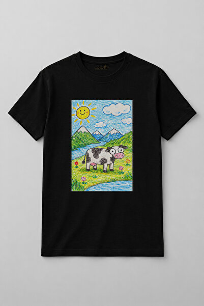 JOLT Tricou negru unisex distractiv, model nr.: 001