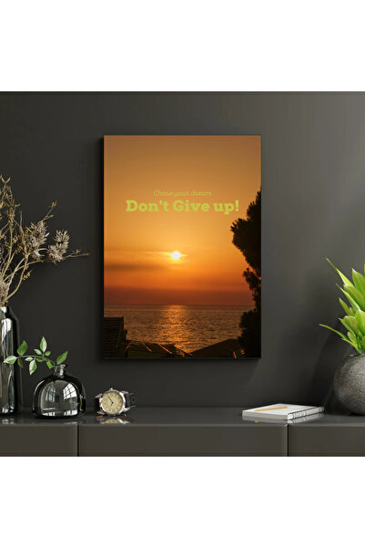Bpestore Motivational Sunset Canvas Print, "Don't Give Up" - Modern Decor for...