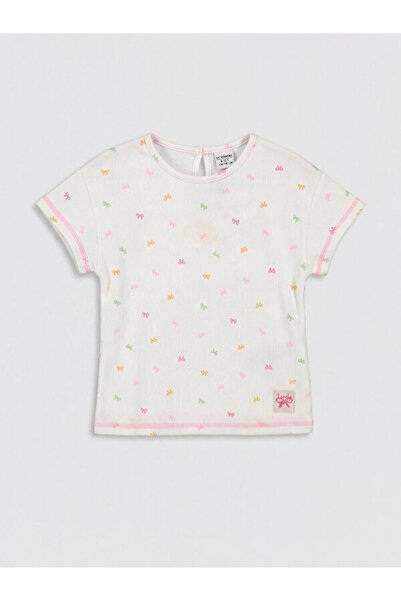 LC Waikiki تي شيرت بناتي مطبوع عليه طوق روبا من UZG STORE من ستايل شايبيرز