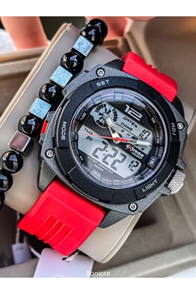 Cockpit Extreme 10 Atm Pool Sea Usable,Red Silicone Cord,Sports Men's Digital...