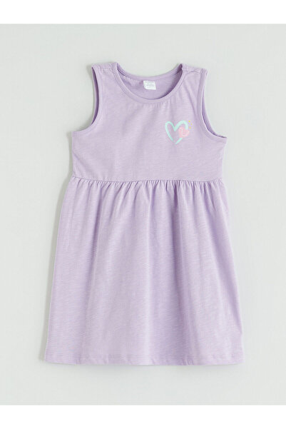LC Waikiki Nevavm Printed Girl's Dress with Difference