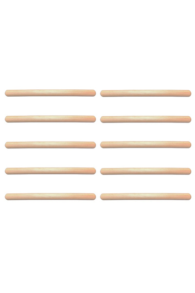 ACUTO 10 Adet - Ahşap Düz Merdane 24 cm Kayın Oyun Kil Seramik Hamuru Açma Me...