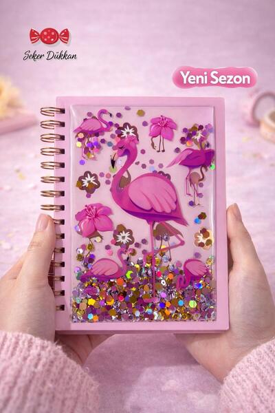 ÖZ KIRTASİYE Flamingo Tasarım Pullu Çizgili Defter