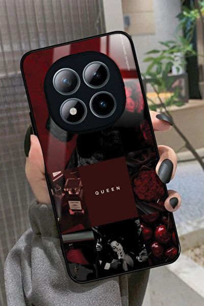 Snacase XlOAMİ Note 15 Pro 4G Uyumlu Bordo Poster Tasarımlı Glossy Premium Kılıf