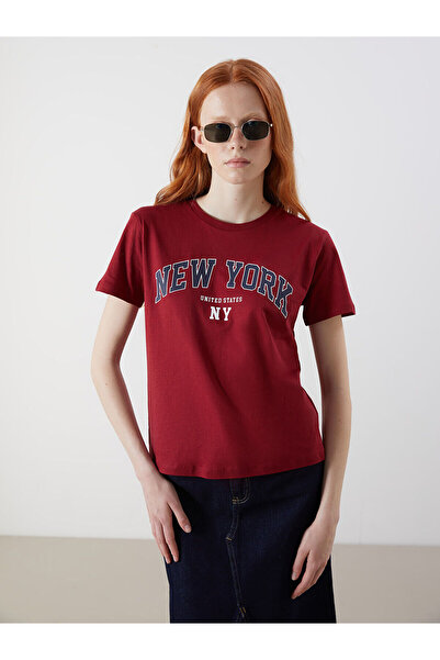 LC Waikiki Crew Neck New York Printed Women's T-Shirt (S5)