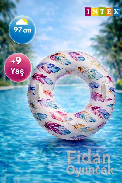 Fidan oyuncak عوامة بحر قابلة للنفخ من انتكس بتصميم استوائي بذراعين 97 سم (لل...