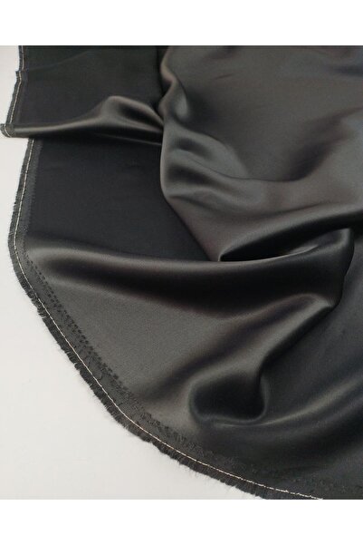 Kumaş Parça Black Color Satin Viscose Fabric Width: 160cm