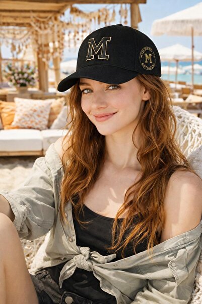 FELLMENS Black Embroidered Cap Women's Hat