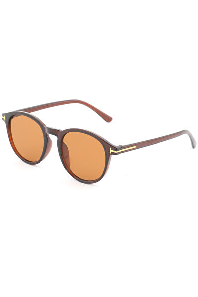 Ticarto Unisex Oval Model Brown Sunglasses Tctgt002002G0321