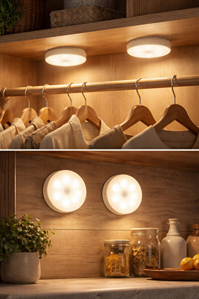 BLUE SİDE 2 Adet Sensörlü Hareketli Led Lamba Mutfak Banyo Oturma Odası Led