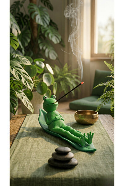 END Design Frog Zen Tütsülük – Kurbağa Formunda Dekoratif Tütsü Tutucu | Doğa...