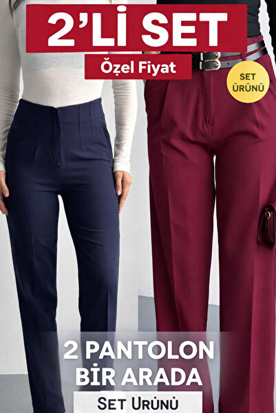 moda çağdaş Set de pantaloni din 2 piese pentru femei – Croială confortabilă ...