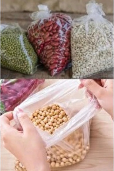 Palo Santo 1 Adet Mutfak Tipi Şeffaf Erzak Torbası - Sebze, Meyve ve Bakliyat...