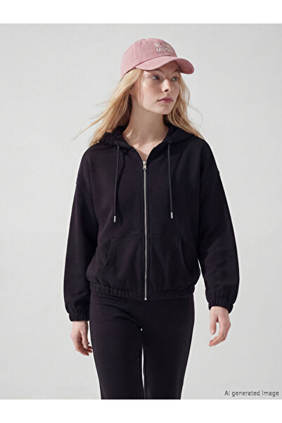 LC Waikiki Rmz Gi̇yi̇m Farkiyla Soft Touch Loose Fit Women's Zippered Sweatshirt