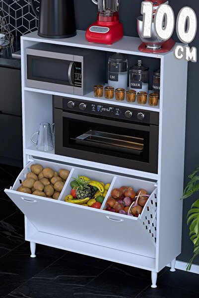 Modilayn BARISTA Slim Çok Amaçlı Dolap Sepetli 2 Raflı 14 Ölçü Dar Alan