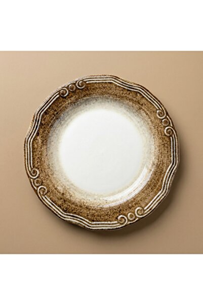 QURA Porcelain Valore Flat Plate 25 cm Set of 6 - Serving Plate - Main Course Plate