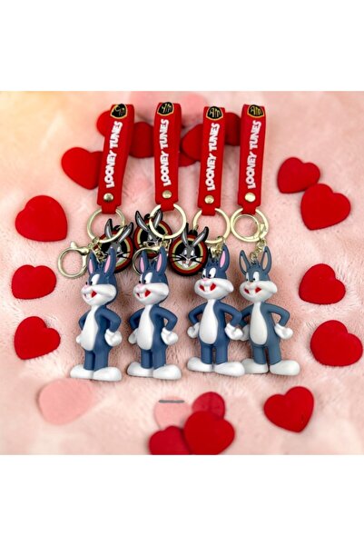 ALPJOY 3D Themed Large Size Silicone Keychain and Bag Accessory Set of 4