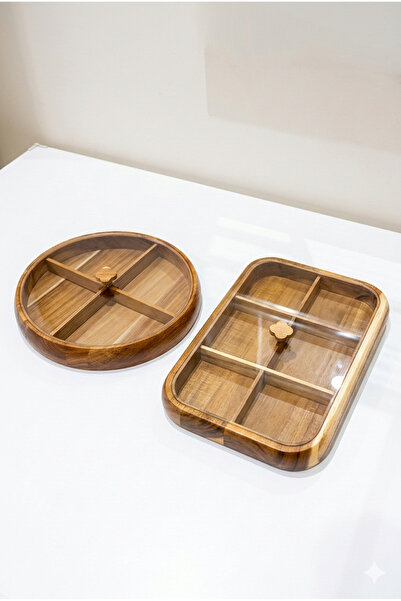 Generic Luxury Middle Eastern Dessert Serving Plate Set with Transparent Cove...