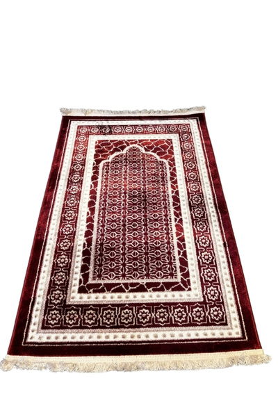 Merinos Halı Seccade Woven Carpet Seccade with Tassels 80X125