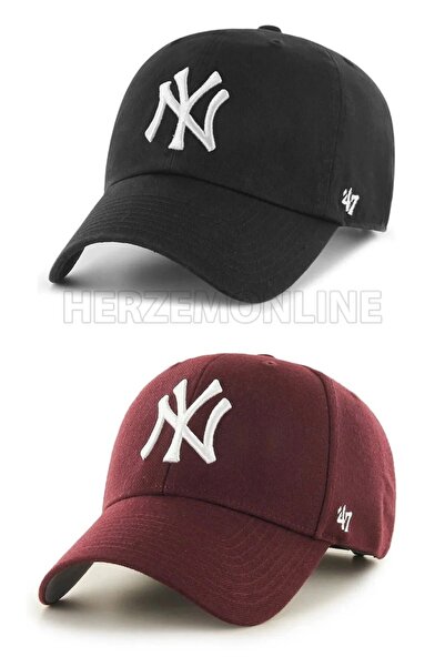 awix Sports Hat Unisex 2-Piece Black and Claret Red Set with Back Cap